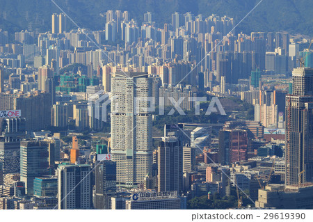 Residential building vew from the peak Residential building vew from the peak 29619390