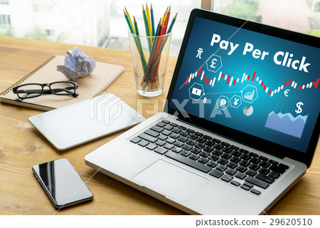 PPC - Pay Per Click concept Businessman concept 29620510