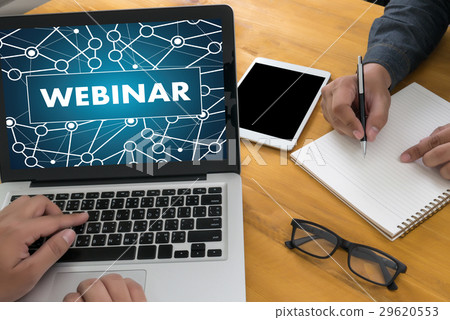 WEBINAR man hand on table Business, coffee, 29620553
