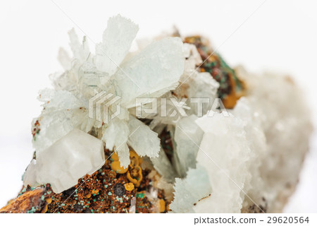 Crystals of hemimorphite on the matrix 29620564