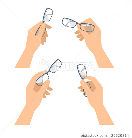 Human hand with glasses set. Business and office 29620814