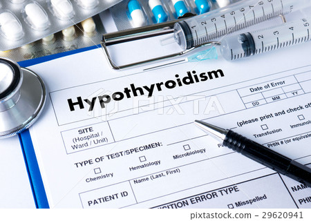Hypothyroidism doctor hand working Professional 29620941