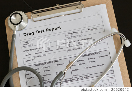 Drug test report, Medical stethoscope with Drug test report, Medical stethoscope with 29620942