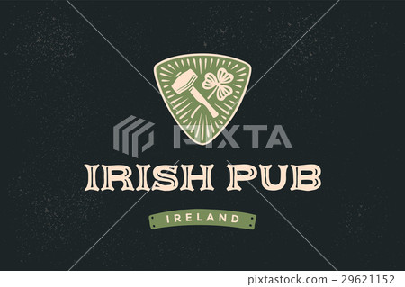 Classic retro styled label for Irish Pub 29621152