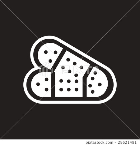 stylish black and white icons medical plaster 29621481