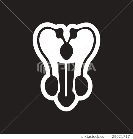 stylish black and white icon male penis 29621717