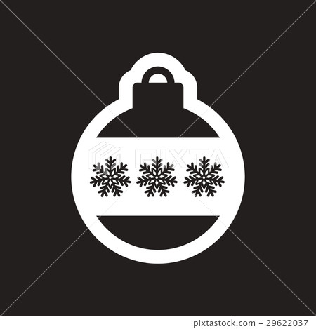 flat icon in black and white Christmas balls-插圖素材 [29622037] - PIXTA圖庫