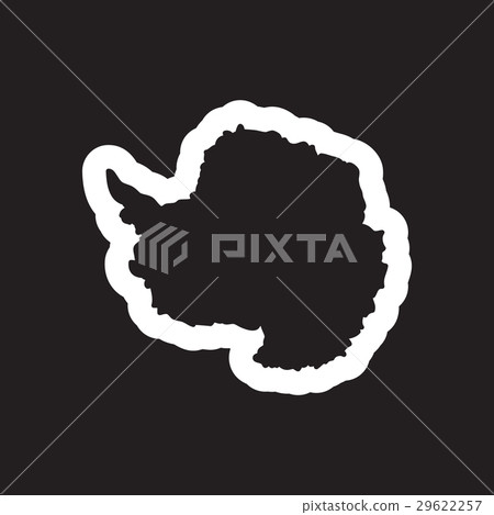 Flat icon in black and white style map Arctic 29622257