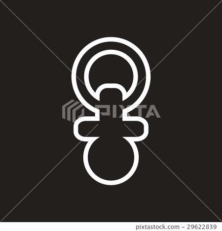 stylish black and white icon baby Nipple 29622839
