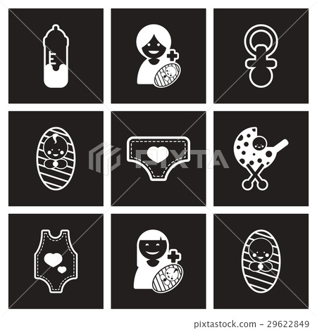 assembly stylish black and white icons motherhood assembly stylish black and white icons motherhood 29622849