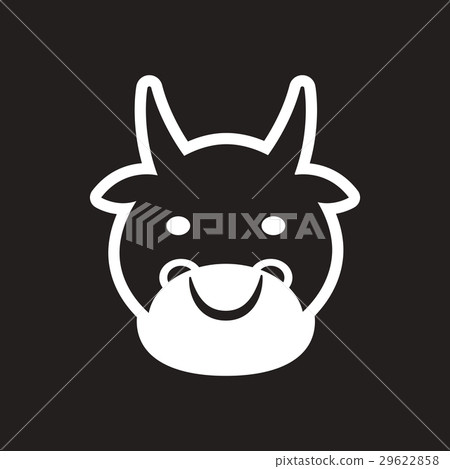 stylish black and white icon Indian cow stylish black and white icon Indian cow 29622858