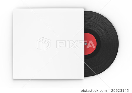 black vinyl record in paper case 29623145