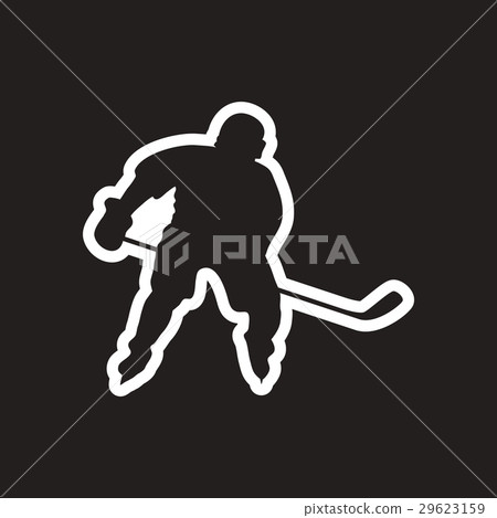 stylish black and white icon Canadian hockey stylish black and white icon Canadian hockey 29623159