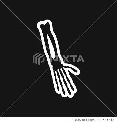 stylish black and white icon arm bone 29623218