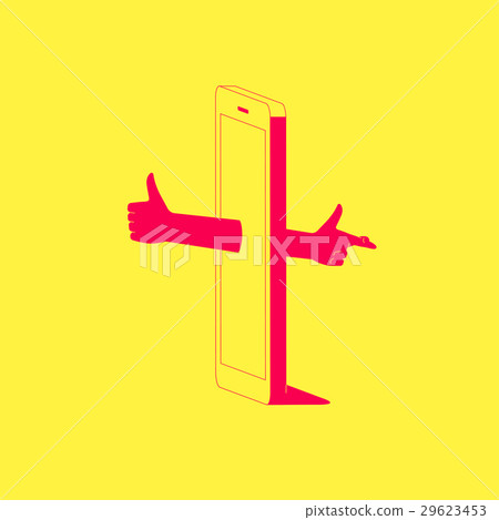 Social media dishonesty concept illustration. Social media dishonesty concept illustration. 29623453