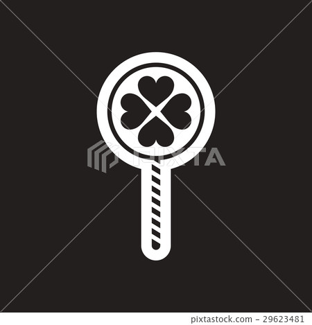 Flat icon in black and white candy heart 29623481
