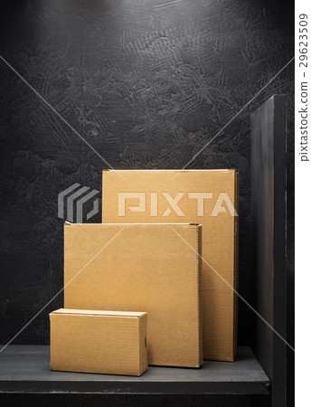 cardboard box on black background 29623509