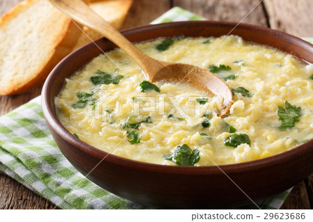 Italian egg cream soup stracciatella 29623686