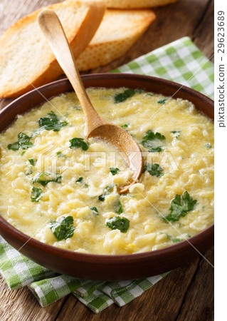 Italian egg soup stracciatella 29623689