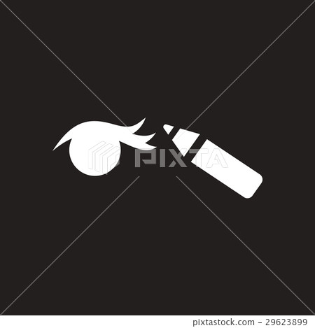 Flat icon in black and white Eyeliner 29623899