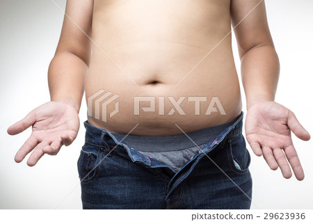 overweight man with fat belly 29623936