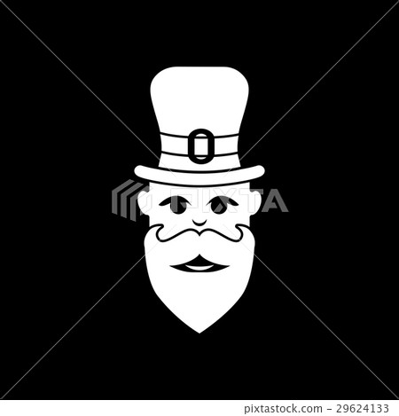 Flat icon in black and white man beard Flat icon in black and white man beard 29624133