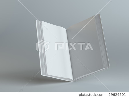 White empty open book on gray background White empty open book on gray background 29624301