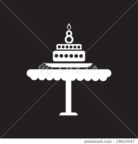 Flat icon in black and white torte 29624547