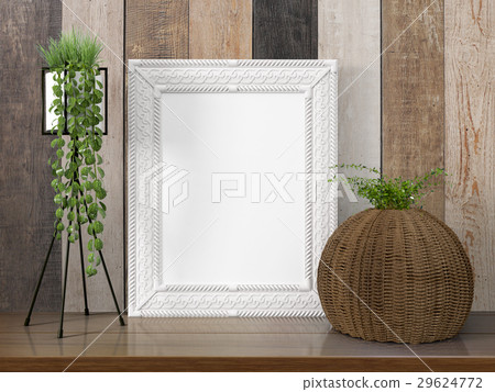 Mock up blank frame. 3d rendering 29624772