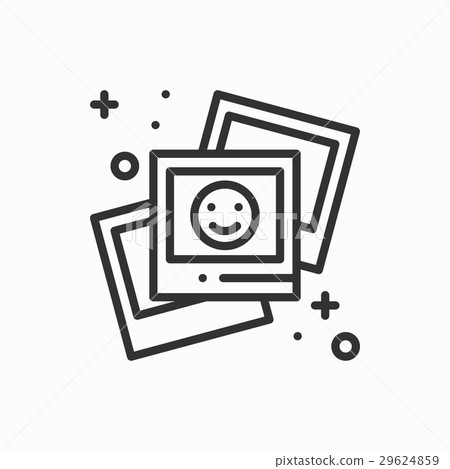 Photograph line outline icon. Photo, picture 29624859