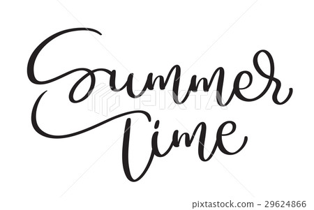 Summer time text on white background. Hand drawn 29624866