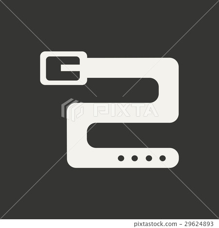 Flat in black and white mobile application belt 29624893