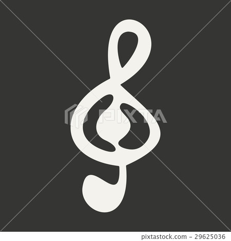 Flat in black and white mobile application treble Flat in black and white mobile application treble 29625036