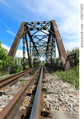 Railway bridge via nature scene Railway bridge via nature scene 29625903