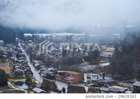 Shirakawago with no snow piled up Shirakawago with no snow piled up 29626161