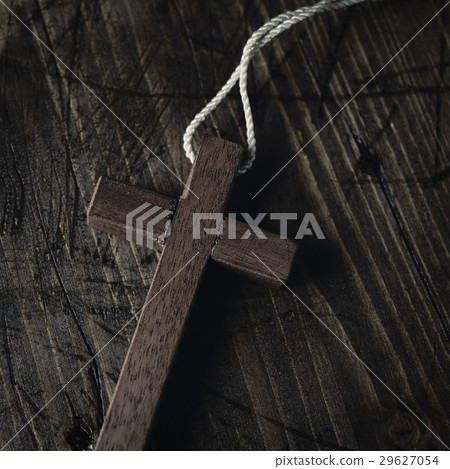 wooden cross with a cord wooden cross with a cord 29627054