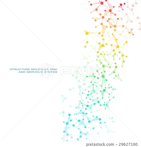 Molecule DNA and neurons vector. Molecular 29627100