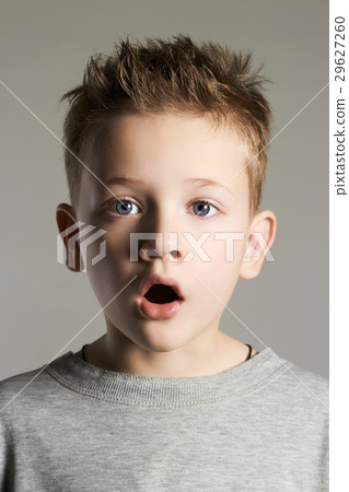 funny face of kid.handsome little boy 29627260