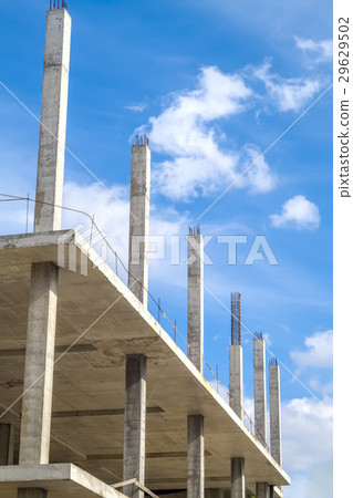 New unfinished monolithic concrete framework. 29629502