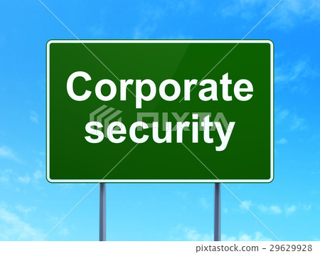 Security concept: Corporate Security on road sign Security concept: Corporate Security on road sign 29629928
