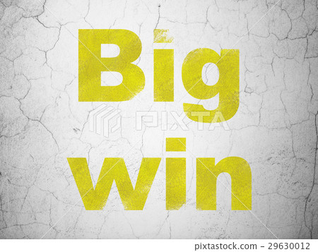 Business concept: Big Win on wall background Business concept: Big Win on wall background 29630012