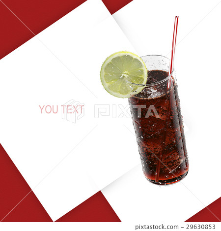 The glass of Cola, isolated on background 29630853