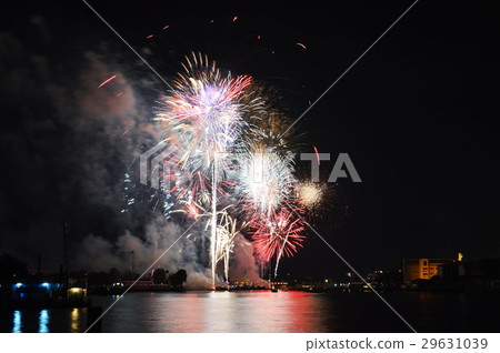 firework on new year countdown in Thailand 29631039