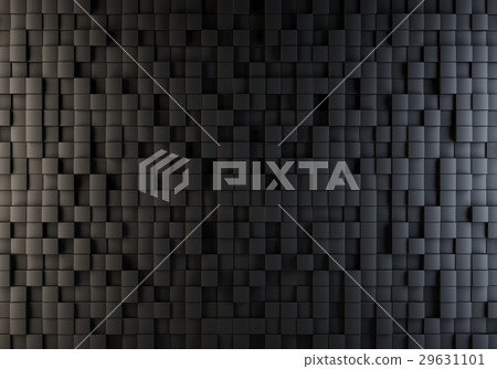 Black cubes randomly pushed out background. Black cubes randomly pushed out background. 29631101