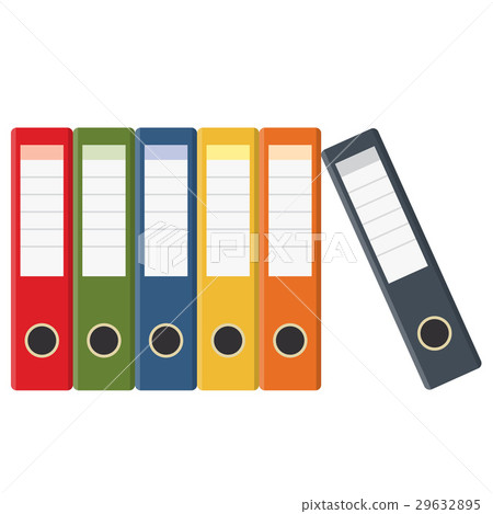Set of colored ring binders 29632895