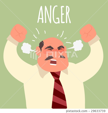 Illustration of an angry boss businessman Illustration of an angry boss businessman 29633739