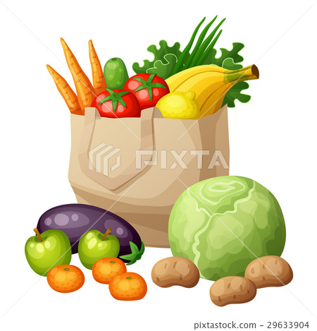 Grocery bag isolated on white background Grocery bag isolated on white background 29633904