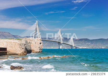 View of Patras and Rio Antirrio bridge View of Patras and Rio Antirrio bridge 29635374