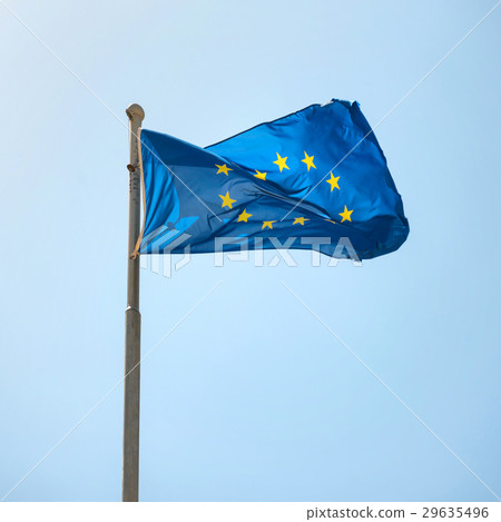 Waving Europian Union EU flag Waving Europian Union EU flag 29635496