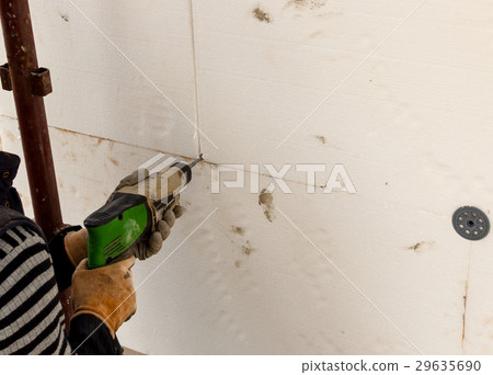 Installing external insulation Facade therm 29635690